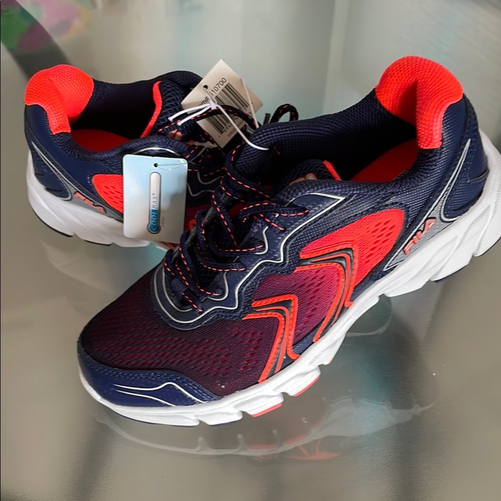 Fila Navy and Red Athletic Shoes